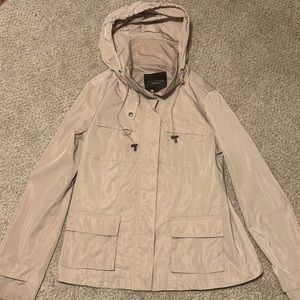 Talbots Woman’s Size 4 Jacket Tan/beige Hooded Utility Jacket
